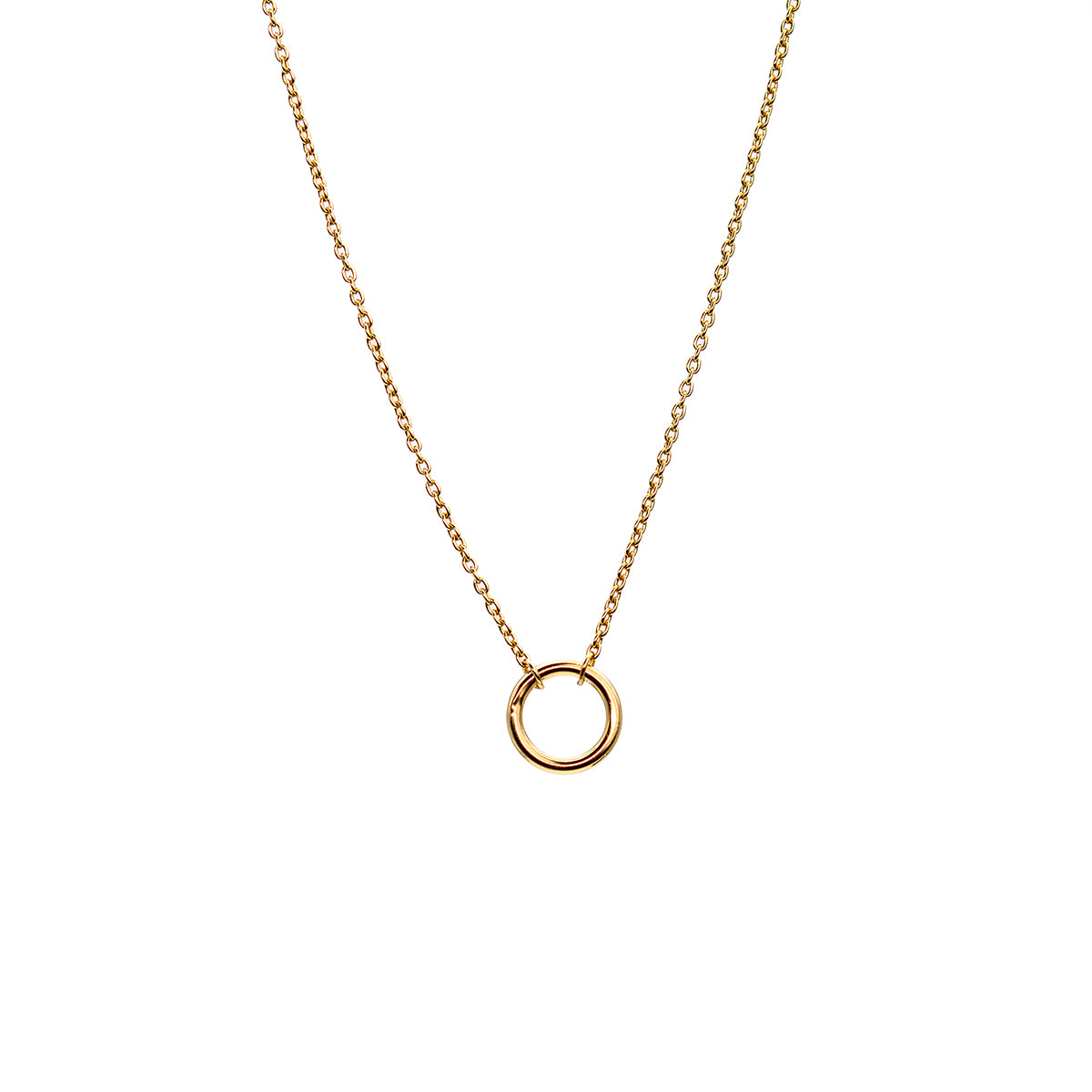 14K Gold plated Silver Circle Choker