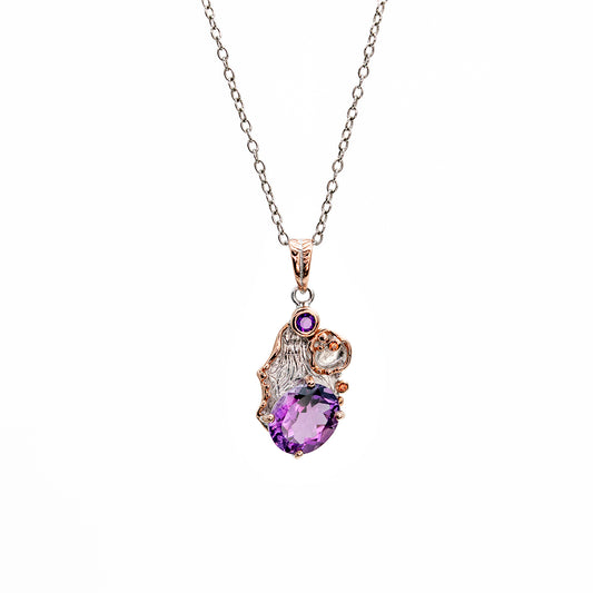 PurpleMoon 22K Pink Gold Plated Necklace