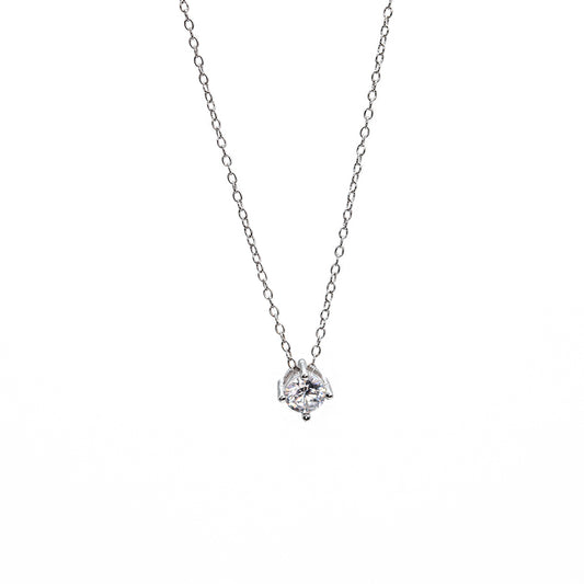 Zirconium Diamond Silver Choker